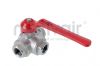 Ball valve - 3 way L & T Bore 1/4 - 2 BSP