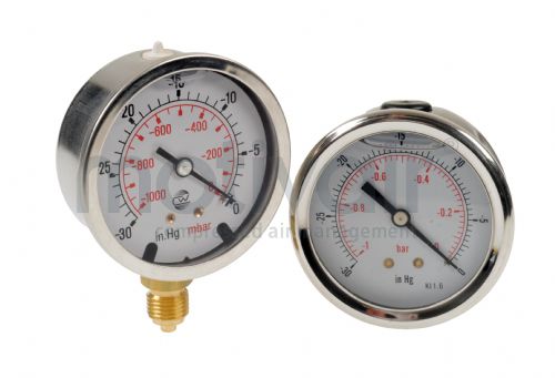 Vacuum gauges 50, 63, 100mm dial