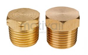 Brass Hollow Hex Male BSPT and NPT Blanking Plug