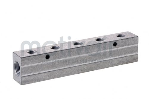 Aluminium Double Sided BSP  Manifold M5 - 1/2