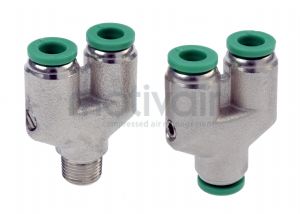 Olab Push in Y Piece Connector 4mm - 6mm