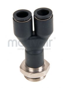 Legris LF3000 Push In Y Piece - Male Metric & BSPP