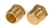 Threaded plug hex head brass BSPT & NPT