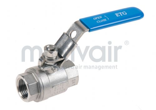 Ball Valve Stainless Steel 2 pc BSPT 1/4
