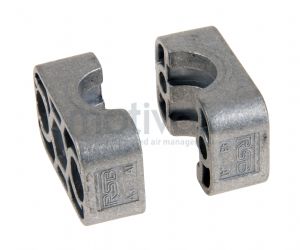 Single Std Tube Grooved Clamp Jaws (Aluminium)