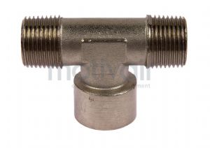 Nickel Plated Brass Centre Leg Female BSP Tee