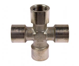 Nickel Plated Brass Female BSP Equal Cross 