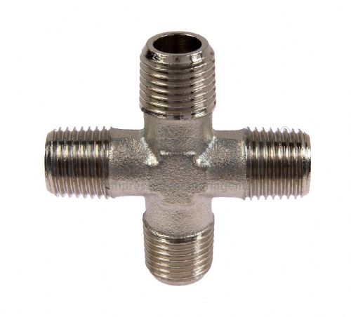 Nickel Plated Brass Male BSP Equal Cross 