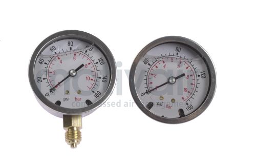 Pressure/Vacuum gauge Stainless steel case Glycerine filled