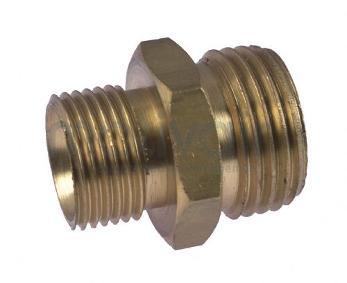 Male Hex Nipple Brass BSPP 60 degree cone