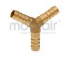 Hose Tail Y - Brass 1/4 - 1/2